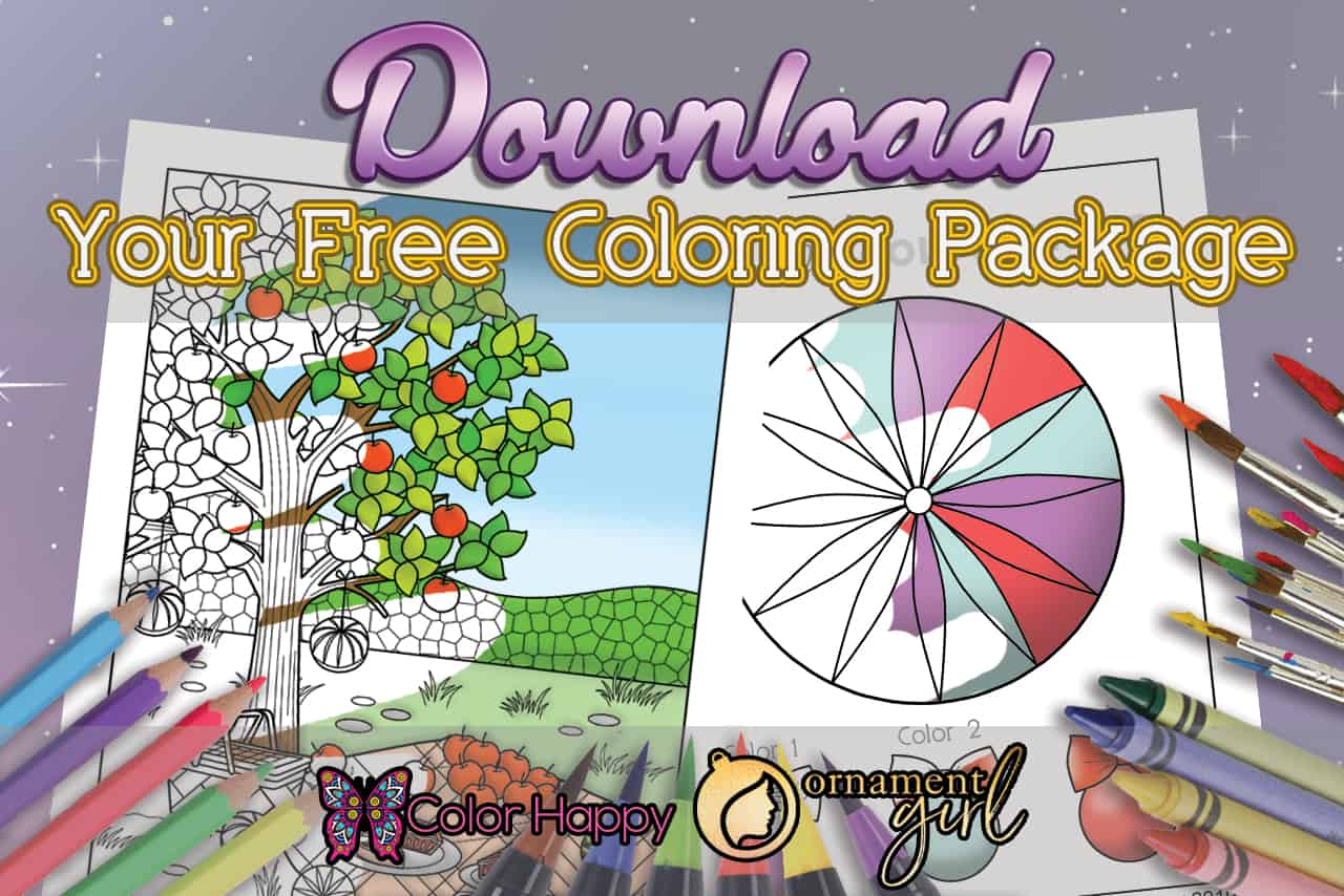 September’s Ornament Girls Coloring Pages