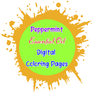 Peppermint Essential Oil Digital Coloring Pages