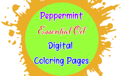 Peppermint Essential Oil Digital Coloring Pages