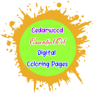 Cedarwood Essential Oil Digital Coloring Pages