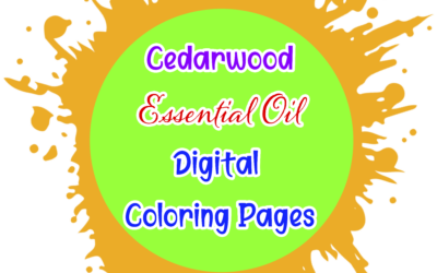 Cedarwood Essential Oil Digital Coloring Pages
