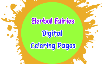 Herbal Fairies Digital Coloring Pages