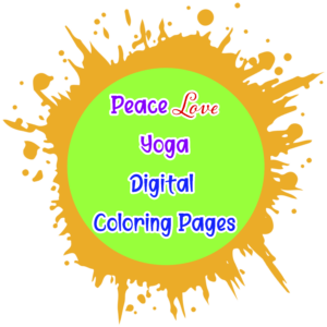 Peace Love Yoga Digital Coloring Pages