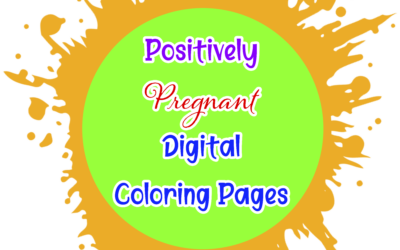 Positively Pregnant Digital Coloring Pages