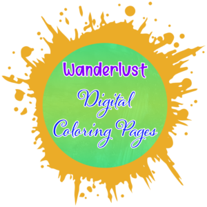 Wanderlust Digital Coloring Pages