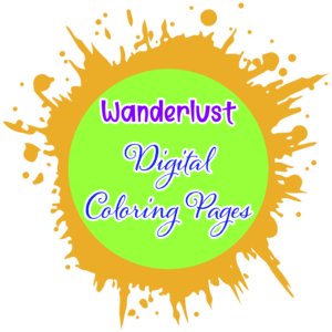 Wanderlust Digital Coloring Pages