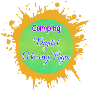 Camping Digital Coloring Pages
