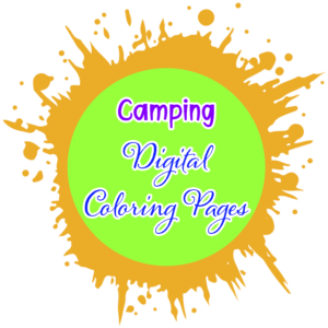Camping Digital Coloring Pages