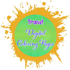 Travel Digital Coloring Pages