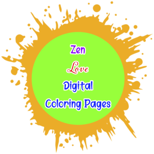 Zen Love Digital Coloring Pages