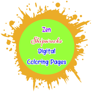 Zen Shipwrecks Digital Coloring Pages